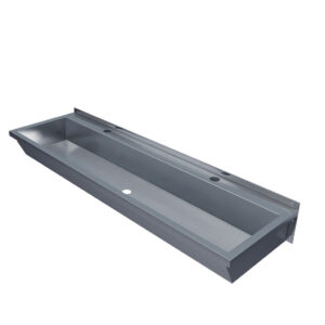 1200mm Stainless Steel Wash Trough with Two Tap Holes