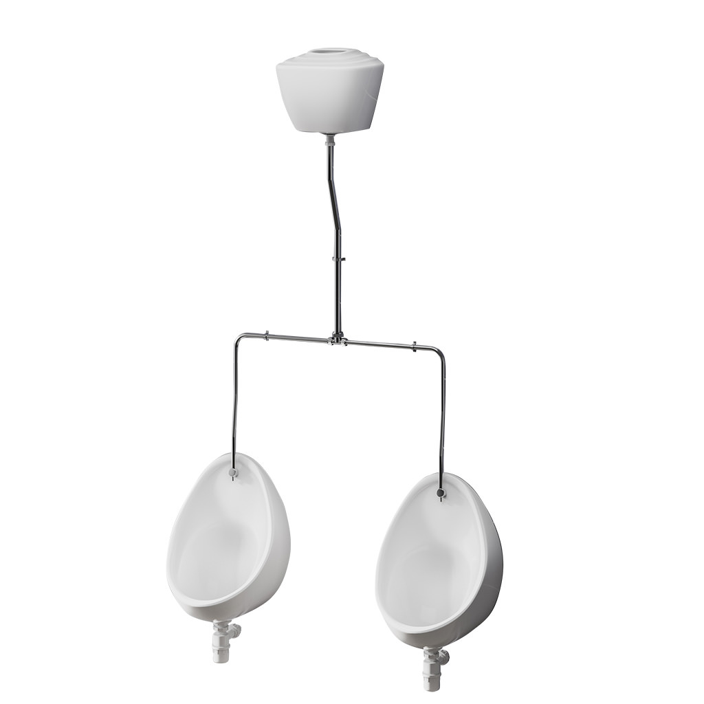 2x Urinals with Exposed Cistern Pack