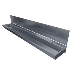 2400mm Wash Trough with Stainless Steel Splashback