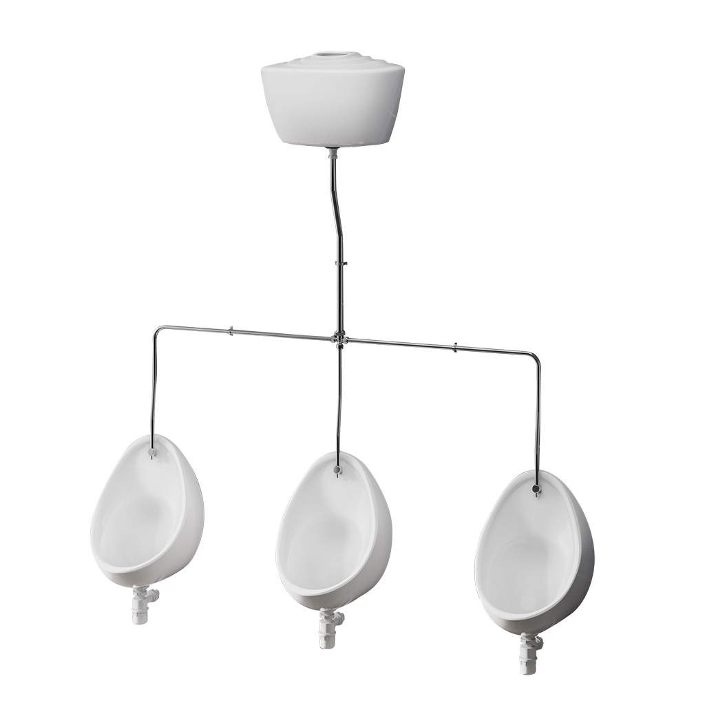 3x Urinals with Exposed Cistern Pack