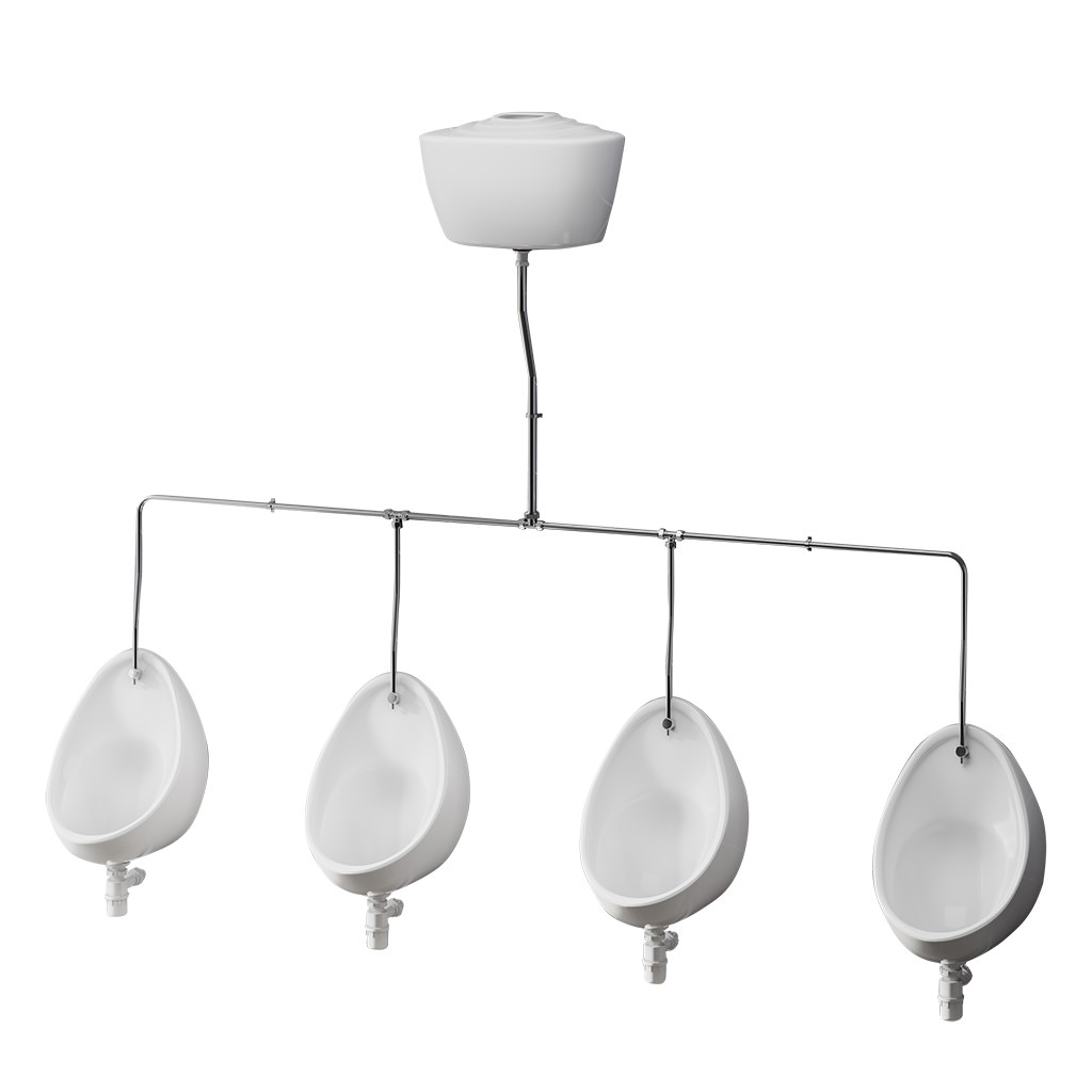 4x Urinals with Exposed Cistern Pack