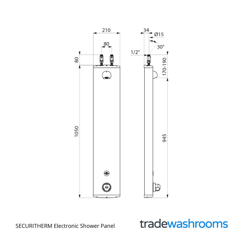 79240015 - SECURITHERM Electronic Shower Panel