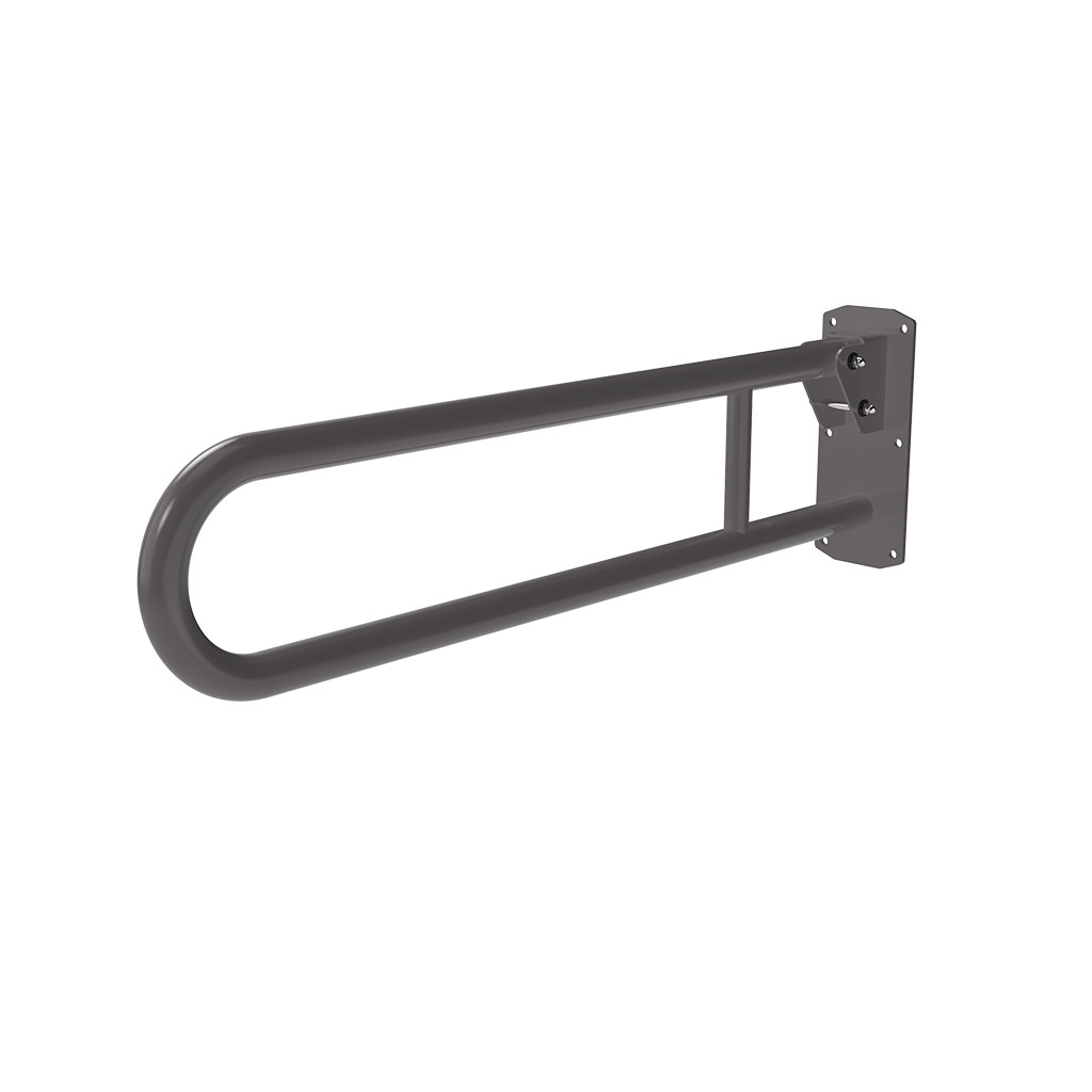 800mm Hinged Shower Support Rail - Grey