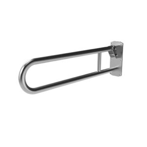 800mm Hinged Shower Support Rail - Satin