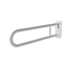 800mm Hinged Shower Support Rail - White