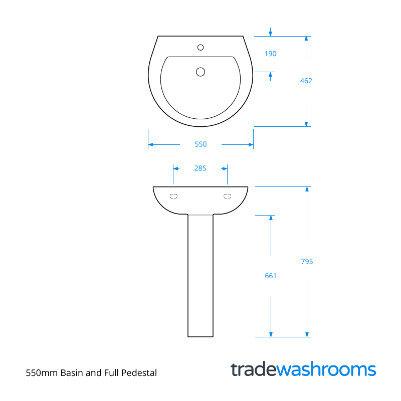 ASTBA1SET or ASTBA2SET - Basin and Full Pedestal