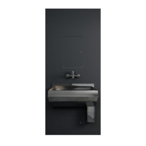 Surgeons Trough IPS - Dark Grey, 1-User, RH Outlet - HBN SU H1