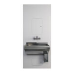 Surgeons Trough IPS - Grey, 1-User, RH Outlet - HBN SU H1