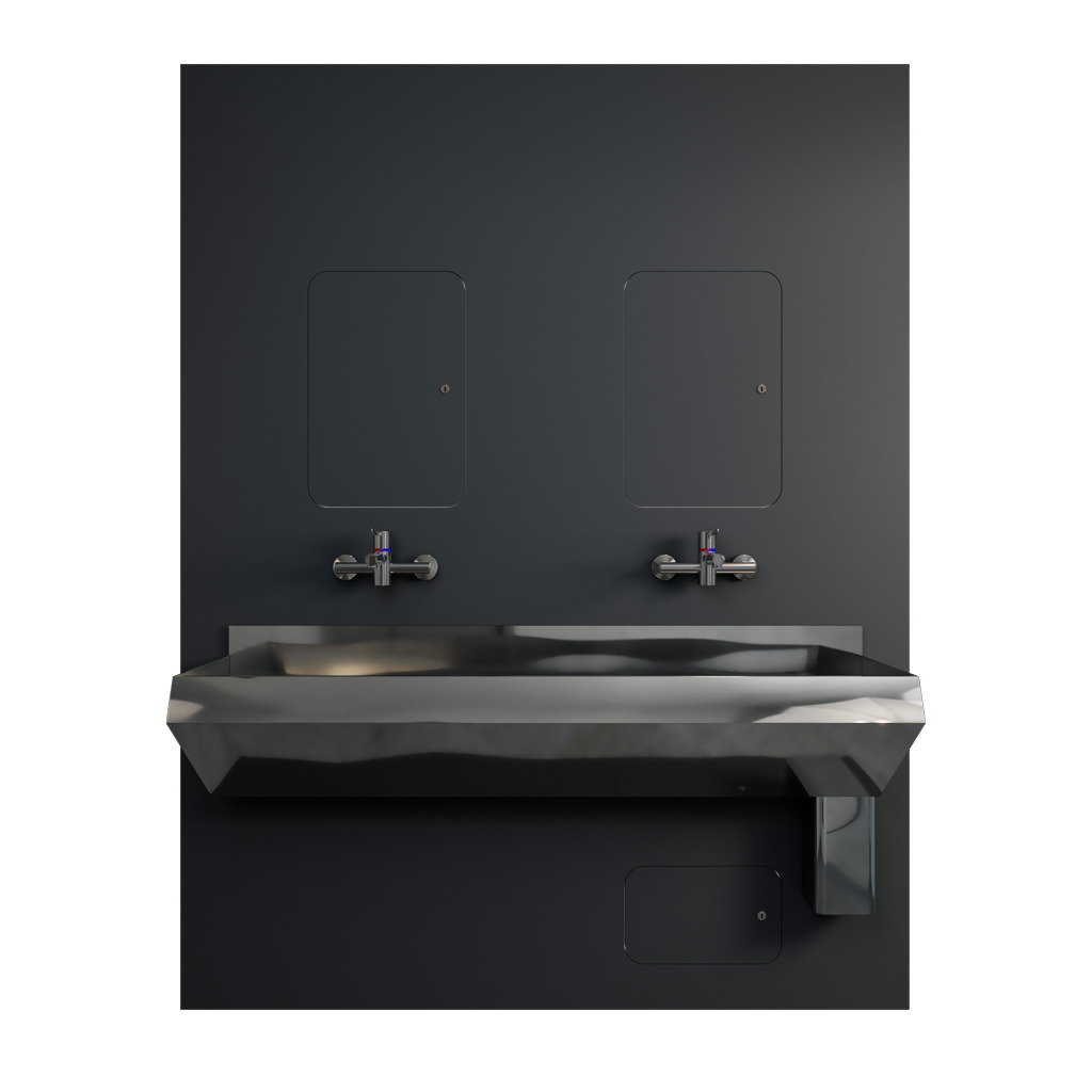 Surgeons Trough IPS - Dark Grey, 2-User, RH Outlet - HBN SU H2