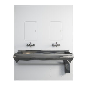 Surgeons Trough IPS - White, 2-User, RH Outlet - HBN SU H2
