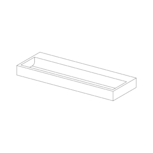 TW150NOT - 1500mm Solid Surface Wash Trough with No Tap Holes