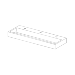 TW150TAP - 1500mm Solid Surface Wash Trough with Three Tap Holes