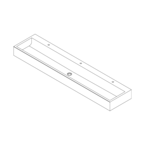 TW180TAP - 1800mm Solid Surface Wash Trough with Three Tap Holes