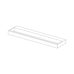 TW210NOT - 2100mm Solid Surface Wash Trough with No Tap Holes
