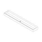 TW240NOT - 2400mm Solid Surface Wash Trough with No Tap Holes