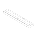 TW240TAP - 2400mm Solid Surface Wash Trough with Four Tap Holes