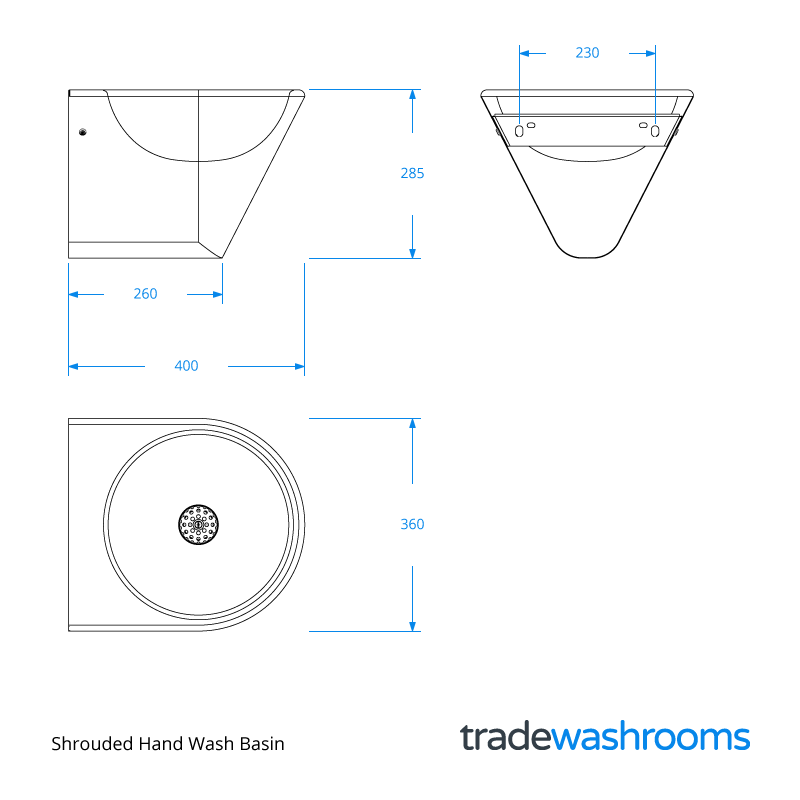 UR2200 - Shrouded Hand Wash Basin