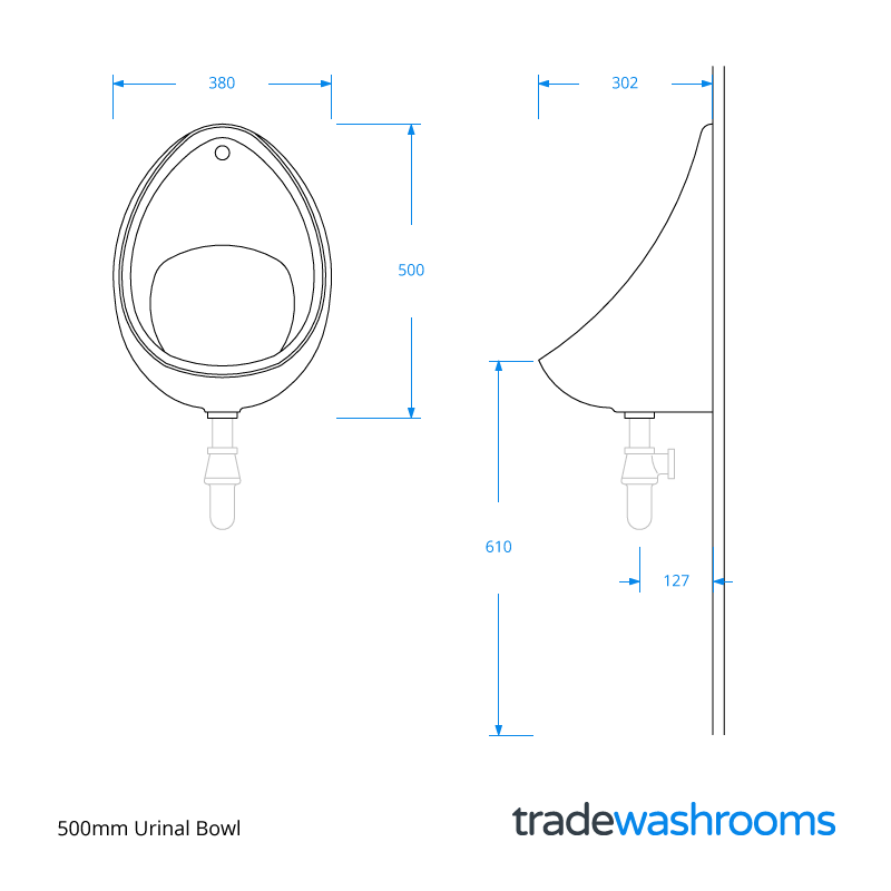 URBOW50 - Urinal Bowl 500mm
