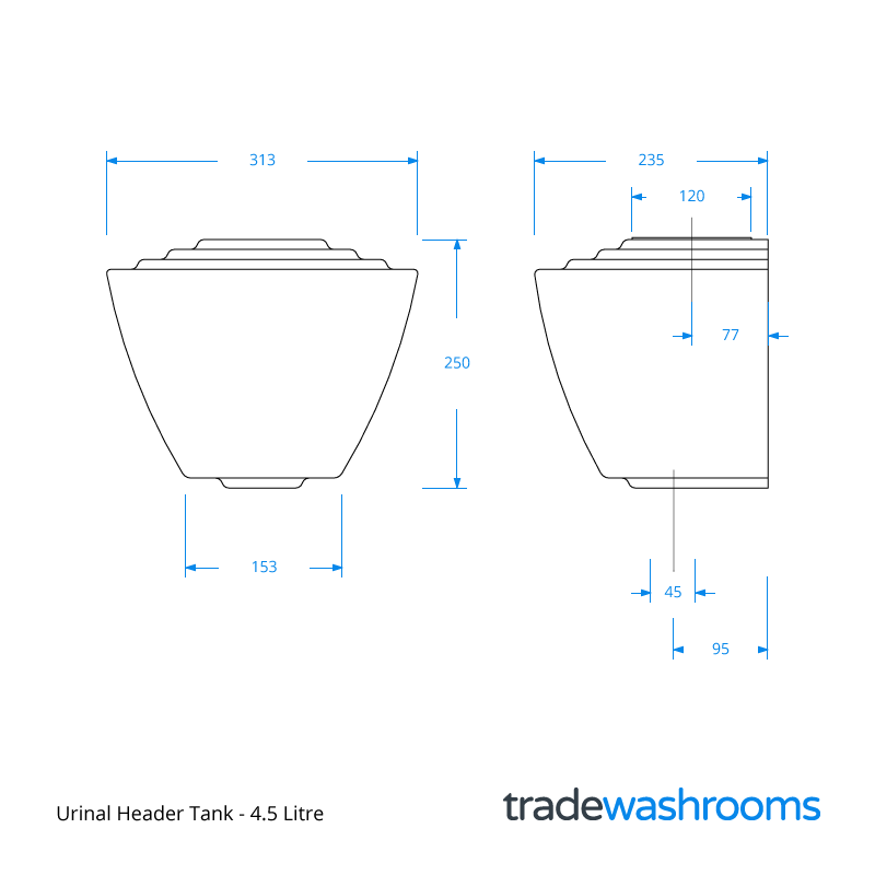 2x Bowl Exposed Urinal Pack - Image 3