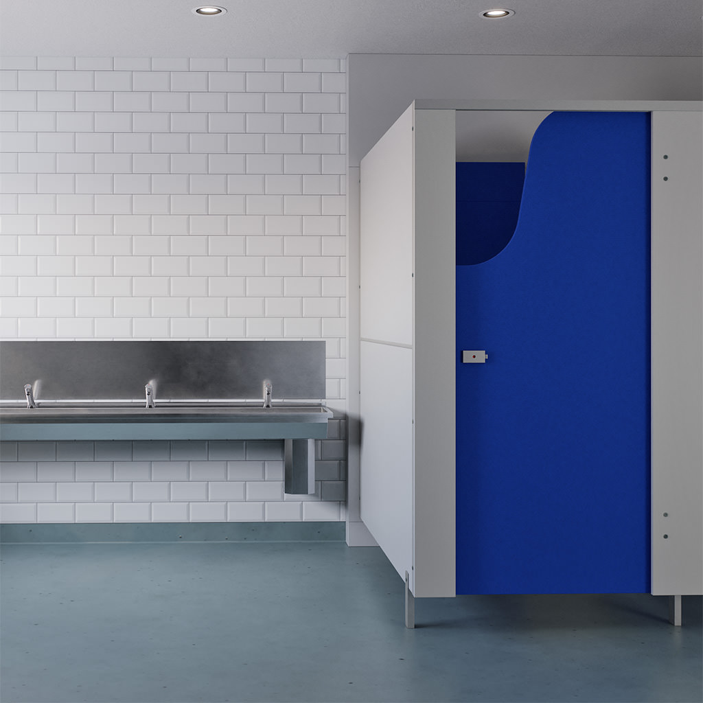 Blue Children's Toilet with Stainless Steel Wash Trough