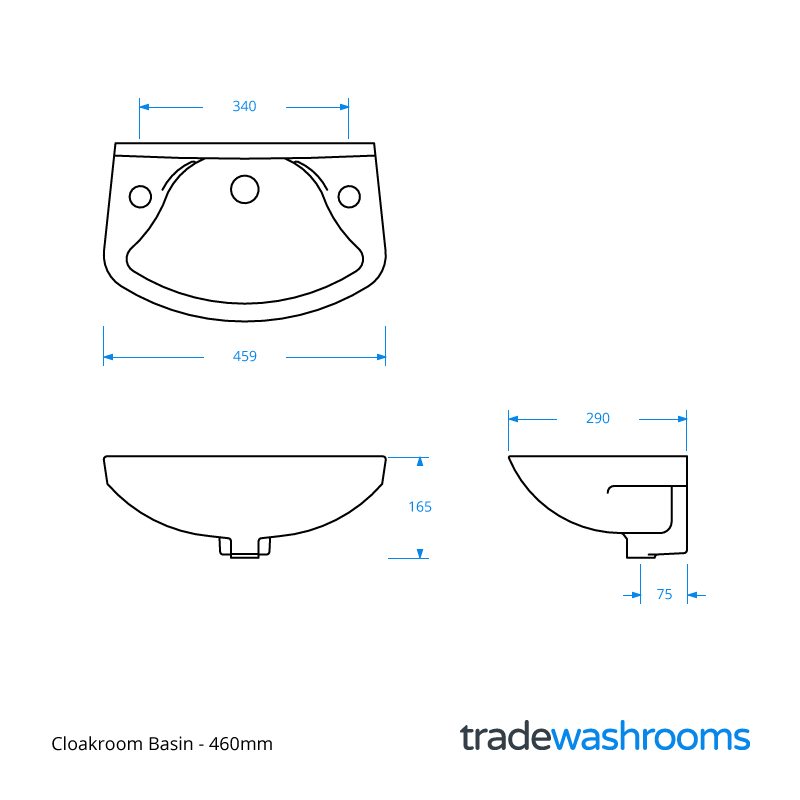 Cloakroom Basin - ASWH18BA