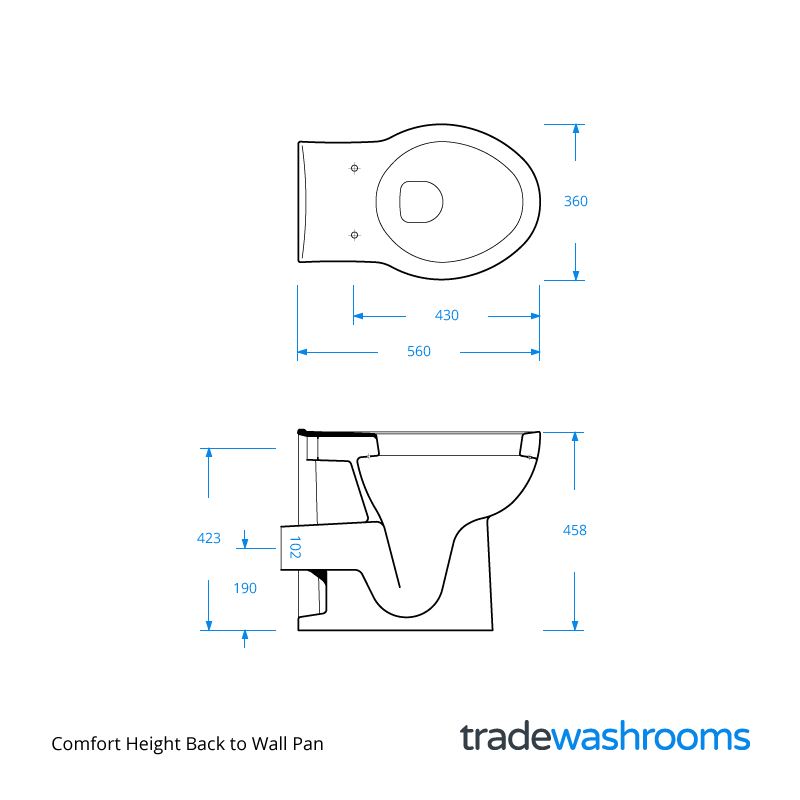 DOCMBWPA - Comfort Height Back to Wall Pan