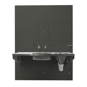 Disposal Unit IPS - Dark Grey - Slop Hopper, Bowl LH Drainer