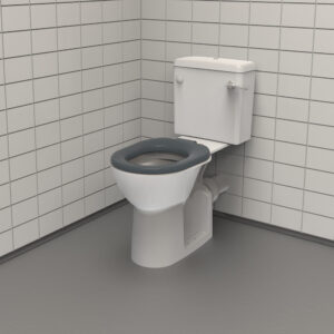 Doc M Close Coupled Toilet with Dark Grey Toilet Seat - F20-WSLX-XXX-DG