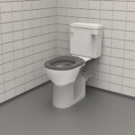 Doc M Close Coupled Toilet with Grey Toilet Seat - F20-WSLX-XXX-GY
