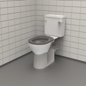 Doc M Close Coupled Toilet with Grey Toilet Seat - F20-WSLX-XXX-GY