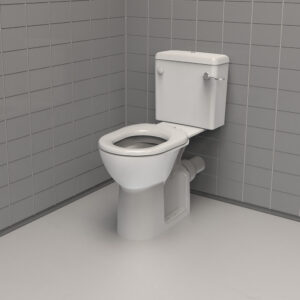 Doc M Close Coupled Toilet with White Toilet Seat - F20-WSLX-XXX-WH