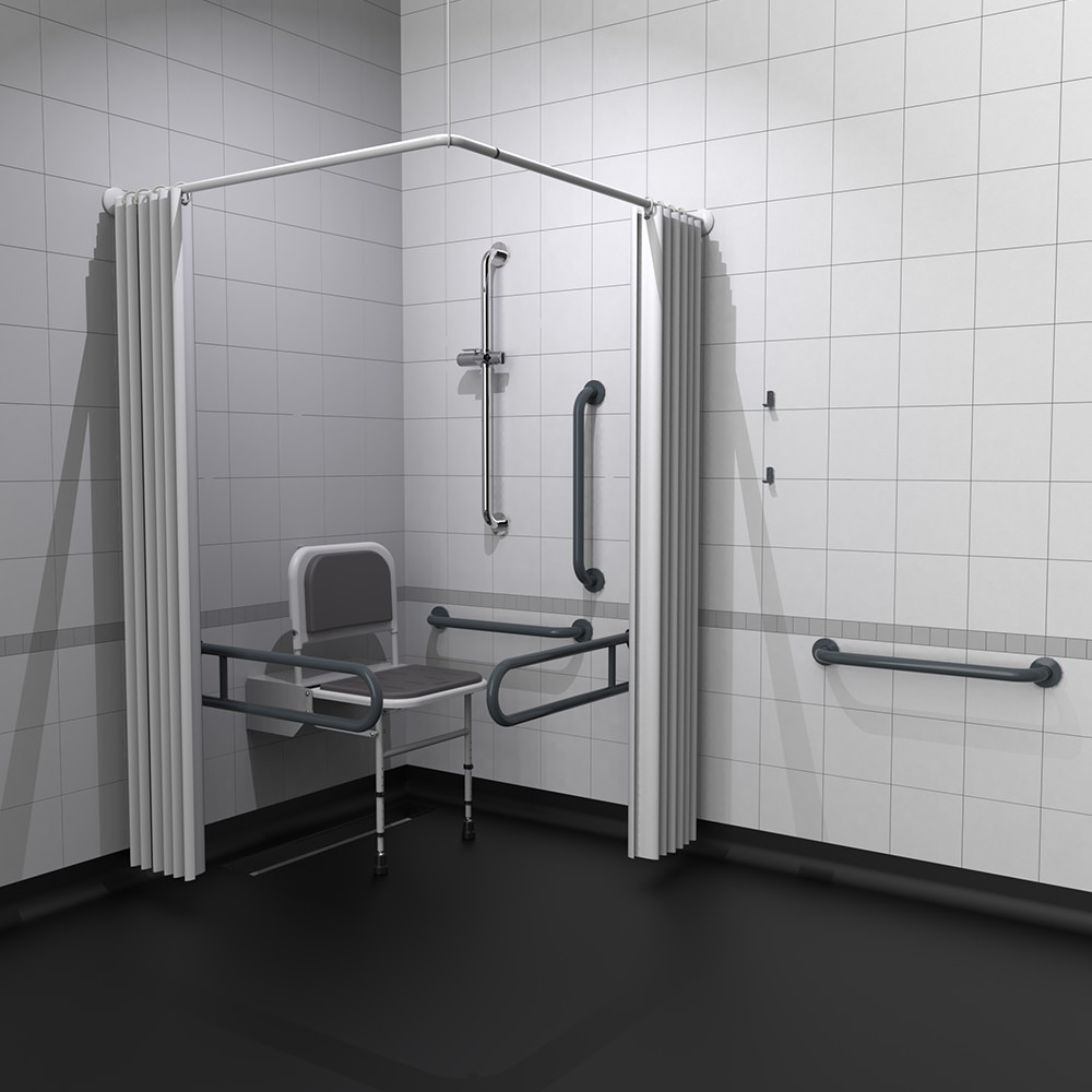 Doc M Shower Grab Rail Pack - Dark Grey
