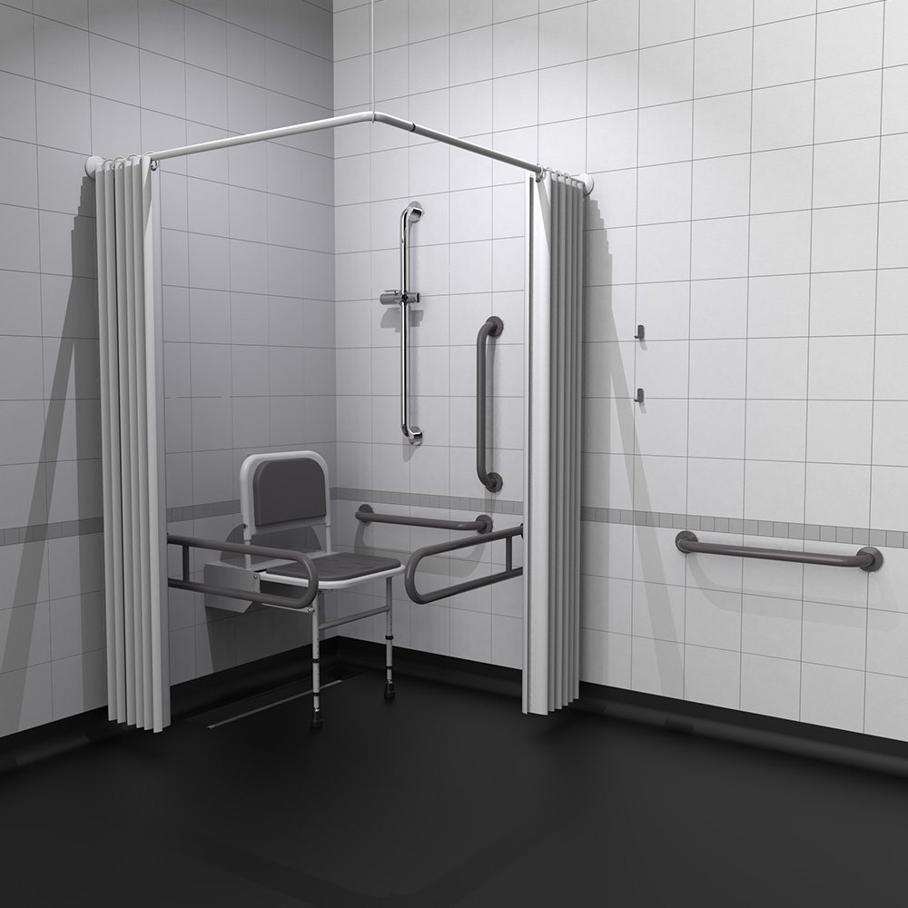Doc M Shower Grab Rail Pack - Grey