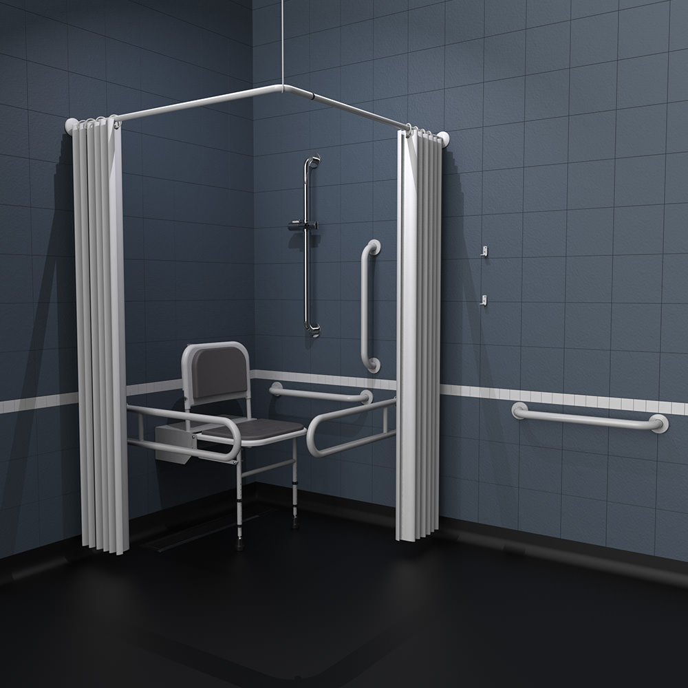 Doc M Shower Grab Rail Pack - White