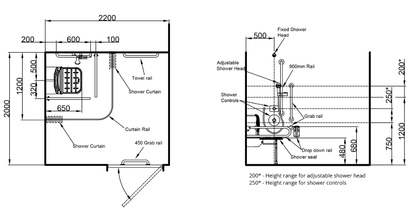 Doc M Shower Layout