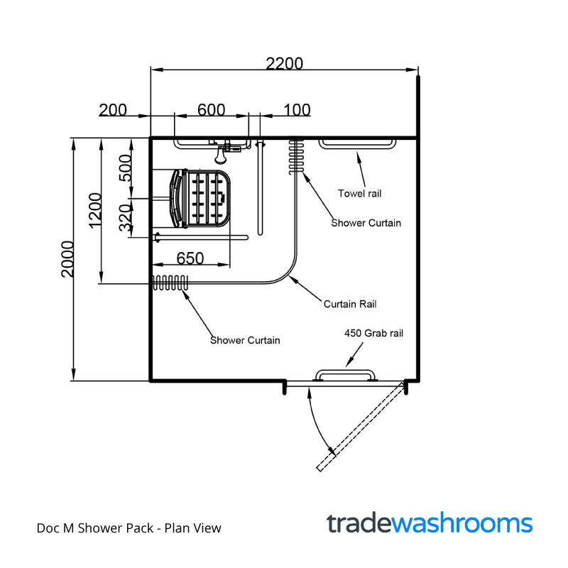 Doc M Shower Pack - Plan View