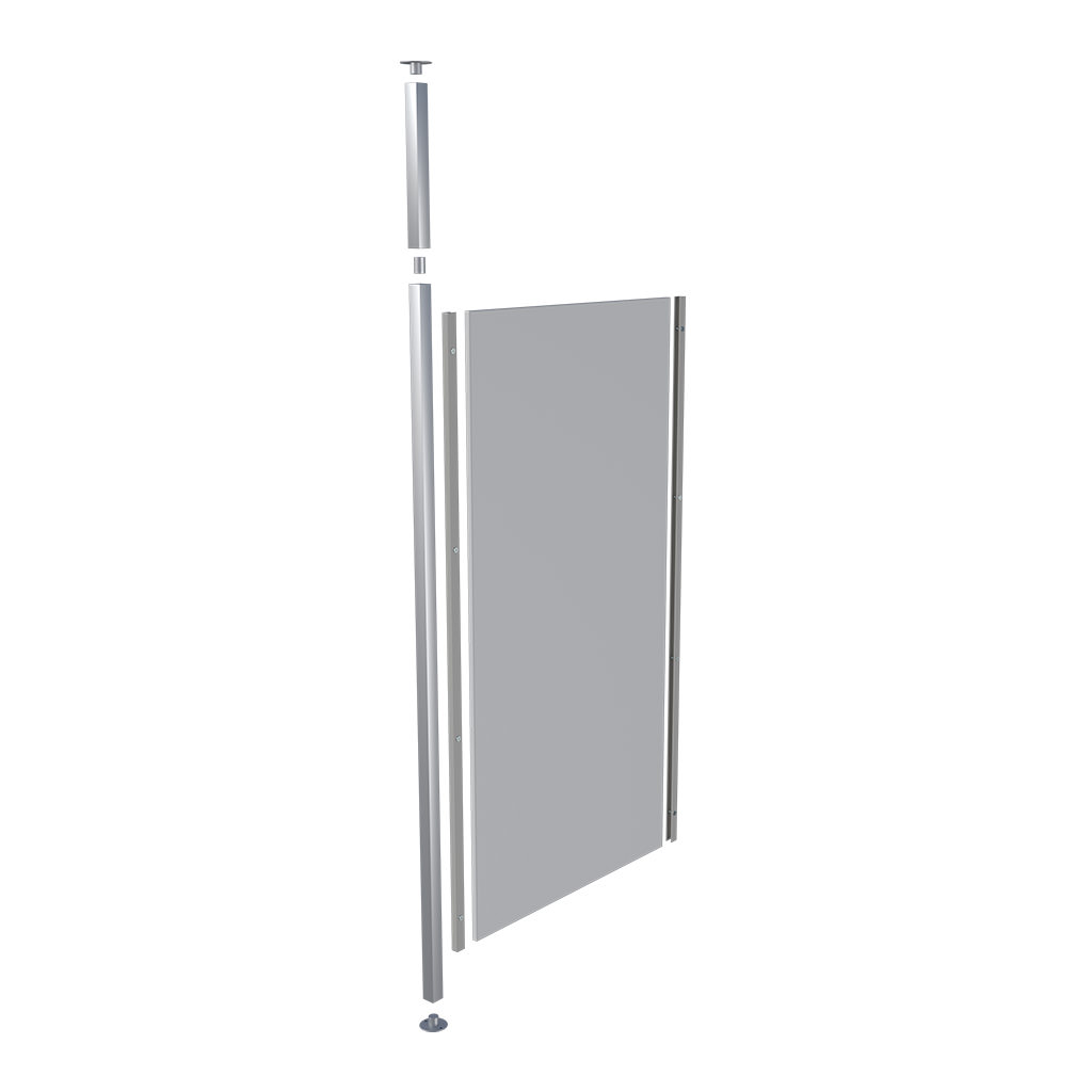 Exploded Diagram of Washroom Modesty Screen