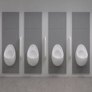 Four Urinal Set with Concealed Cistern