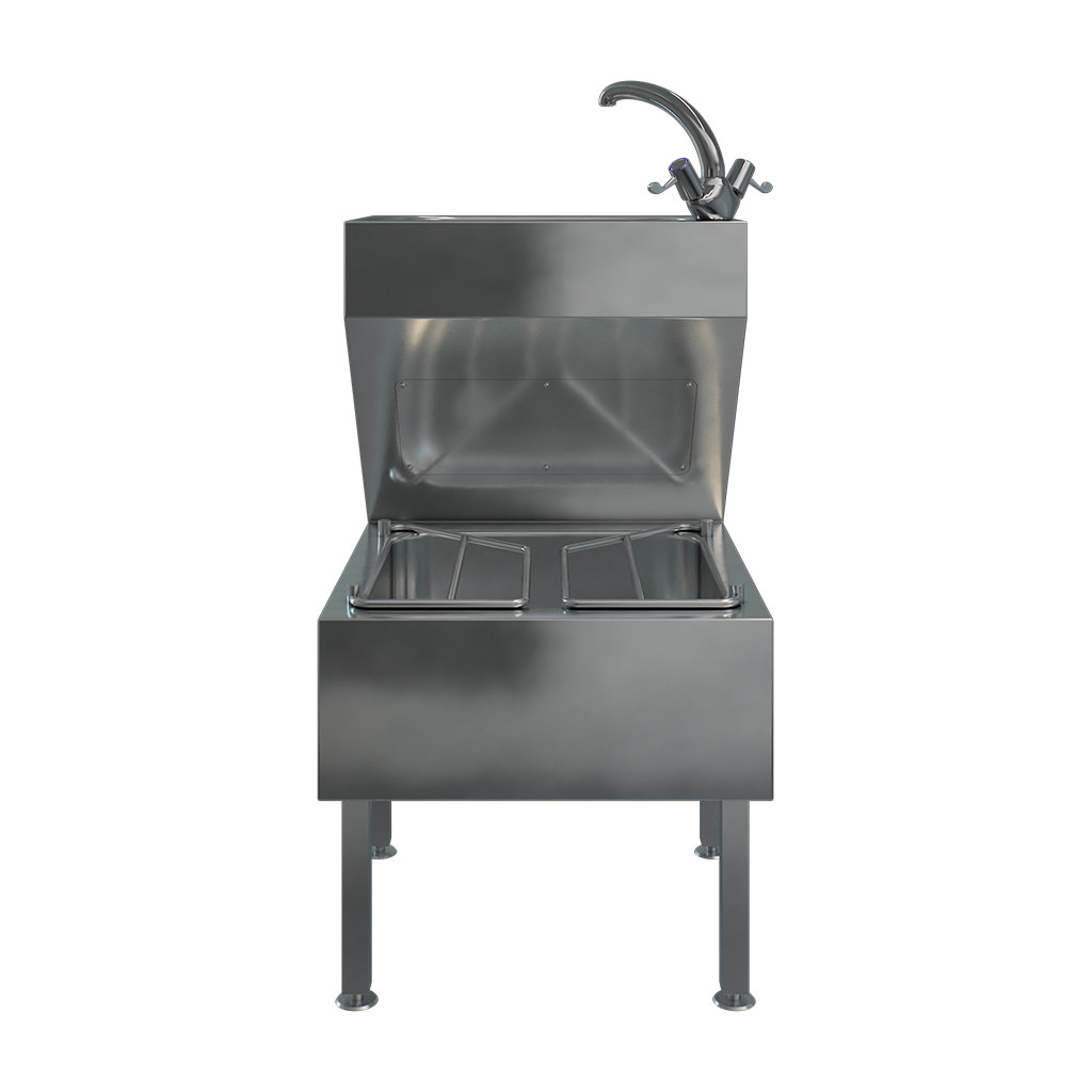 Hospital Janitorial Unit - Basin and Bucket Sink Combination