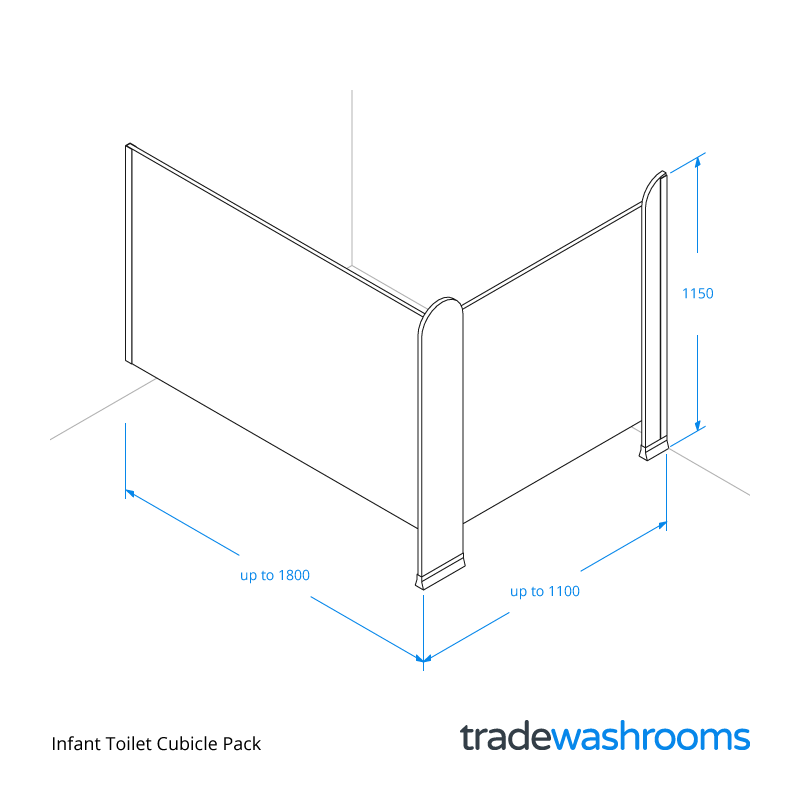 Infant Toilet Cubicle Pack Dimensions
