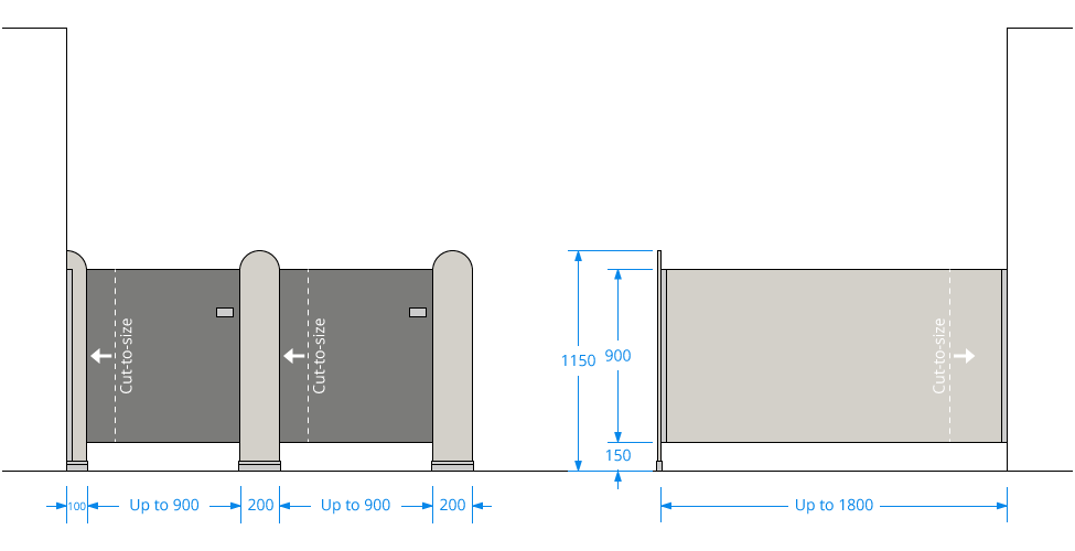 Infant Toilet Cubicle Sizes