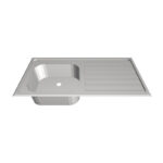 Inset Clinical Sink and Drainer - DI1050SR-03