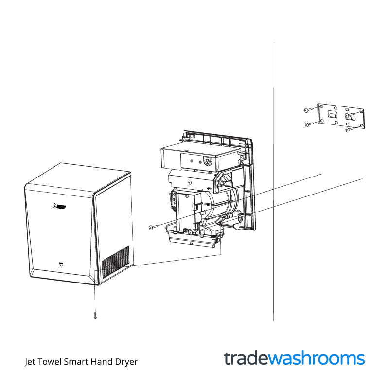 Jet Towel Smart Hand Dryer - Mounting