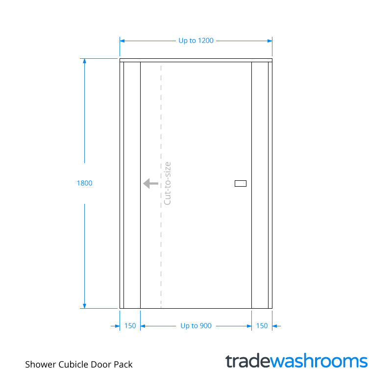 Shower Cubicle Door Pack Dimensions