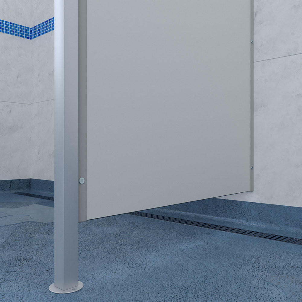 Shower Modesty Screen Floor-to-Ceiling Column - Cubicle Store