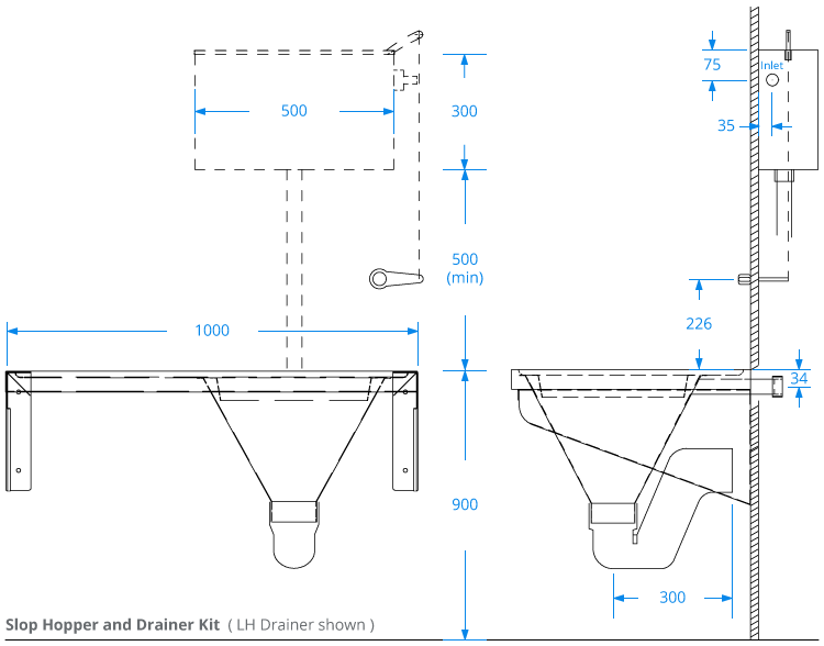 Slop Hopper and Drainer Kit - HBN DU H Slop Hopper and Drainer Kit - HBN DU H