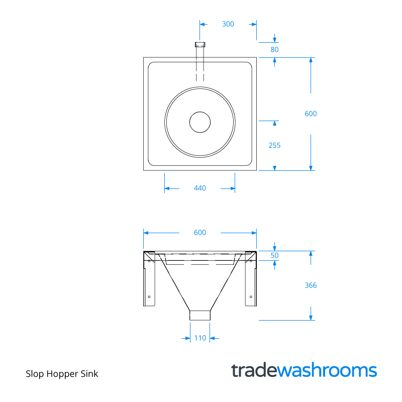 Slop Hopper Sink Dimensions