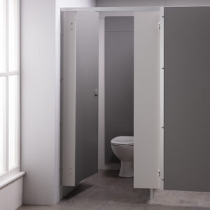 Toilet Cubicle Door Pack - Dust Grey - Open Door
