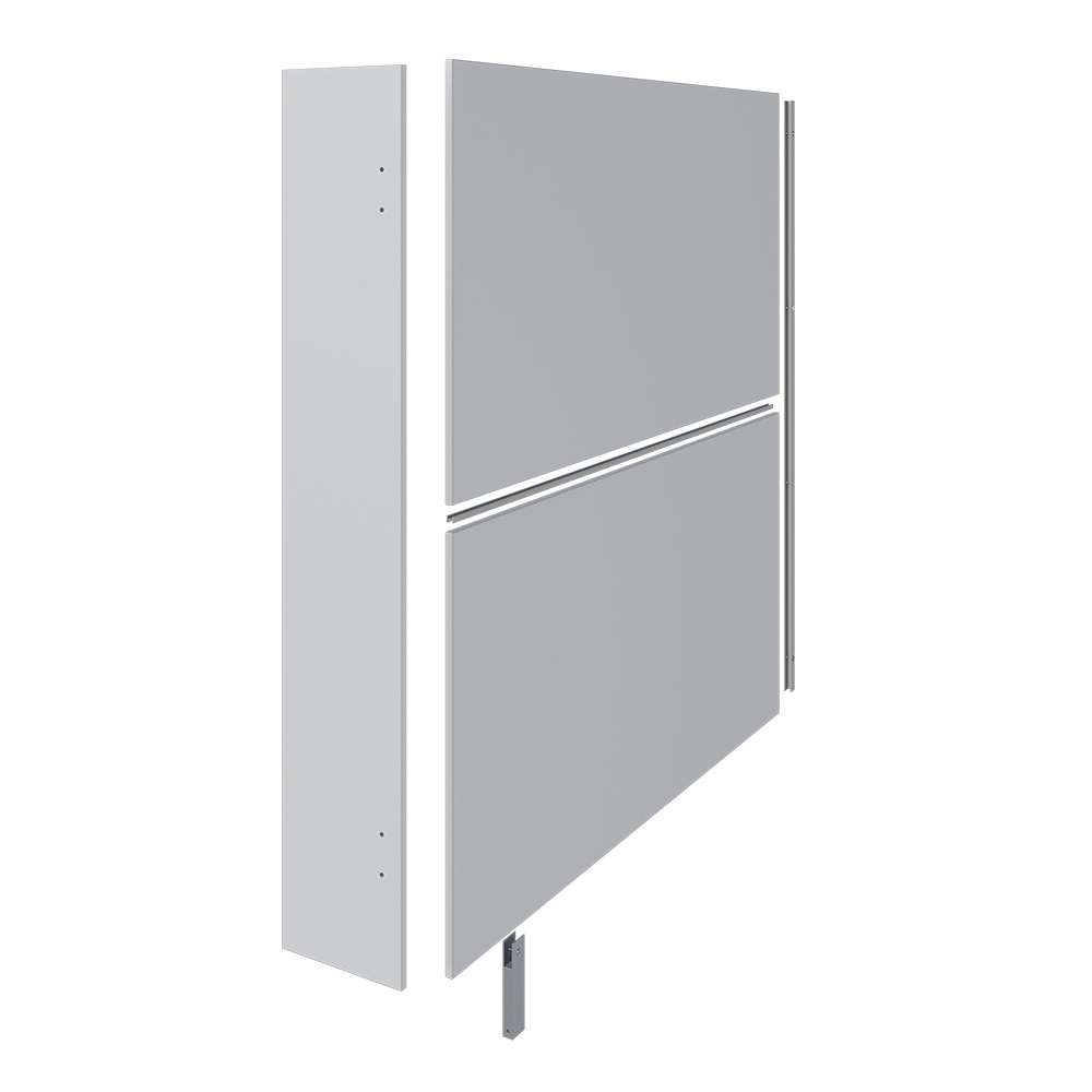 Toilet Cubicle Partition Pack - Light Grey