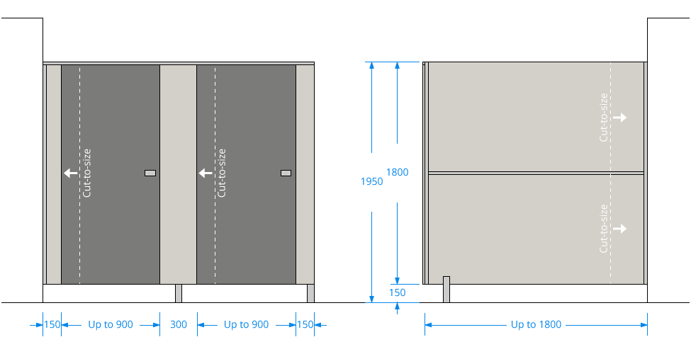 Toilet Cubicle Sizes